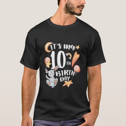 Kinderen zijn mijn 10e verjaardag Happy Birthday B T-shirt (Voorkant)