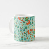 Kinderen zijn naadloos met jonge vossen. Grappig k Koffiemok (Voorkant links)