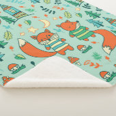 Kinderen zijn naadloos met jonge vossen. Grappig k Sherpa Deken (3/4)