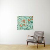 Kinderen zijn naadloos met jonge vossen. Grappig k Wandkleed (In Situ (horizontaal))