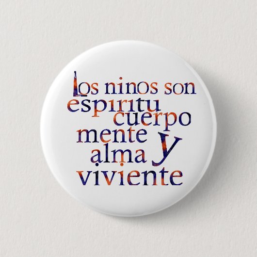 Kinderen zijn SpiritBodyMindHeartSoul ESP Ronde Button 5,7 Cm (Voorkant)