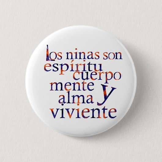 Kinderen zijn SpiritBodyMindHeartSoul ESP Ronde Button 5,7 Cm (Voorkant)