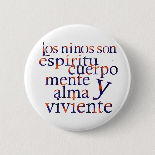 Kinderen zijn SpiritBodyMindHeartSoul ESP Ronde Button 5,7 Cm (Voorkant)