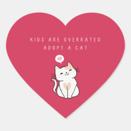 Kinderen zijn te hoog - Neem een donkere magenta v Hart Sticker