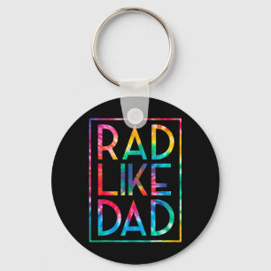 Kinderen zijn vet cool zoals papa Tie Dye Grappige Sleutelhanger