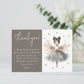 Kinderen Zoete Ballerina Bedankkaart (Staand voorkant)
