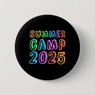 Kinderen Zomer Kamp 2025 Kampeer Directeur Crew Ho Ronde Button 5,7 Cm