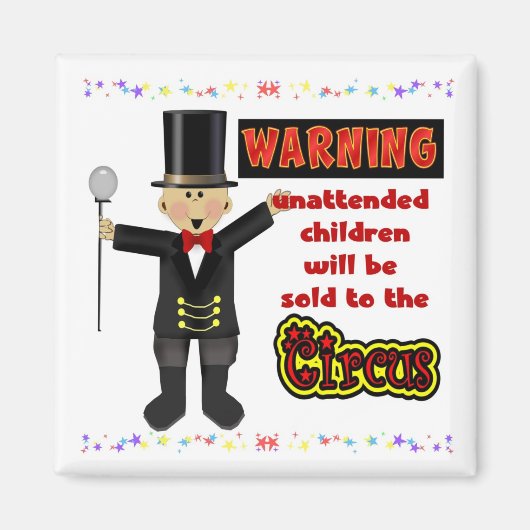 Kinderen zonder toezicht magneet (Voorkant)