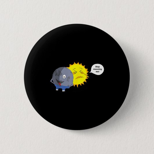 Kinderen Zonne Eclipse Cartoon Ronde Button 5,7 Cm (Voorkant)