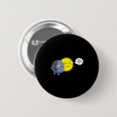 Kinderen Zonne Eclipse Cartoon Ronde Button 5,7 Cm (Voorkant /achterkant)