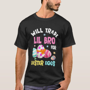 Kinderen zullen kleine broertjes voor paaseieren k t-shirt