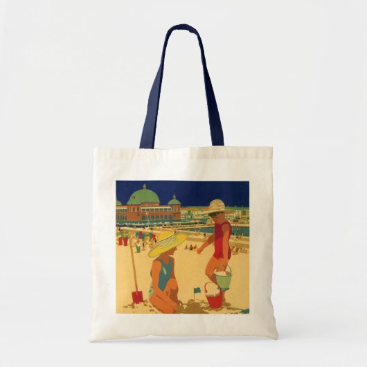  kinderen, zusters familievakantie bij strand tote bag (Voorkant)
