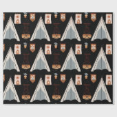 Kinderen zwart vuurgekleurd Speelgoed Cadeaupapier (Vlak)