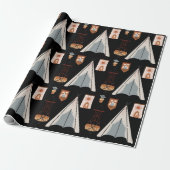 Kinderen zwart vuurgekleurd Speelgoed Cadeaupapier (Uitgerold)