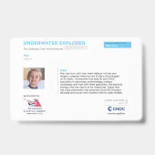 KinderenArt voor CHOC - Onderwaterverkenner Badge (Achterkant)