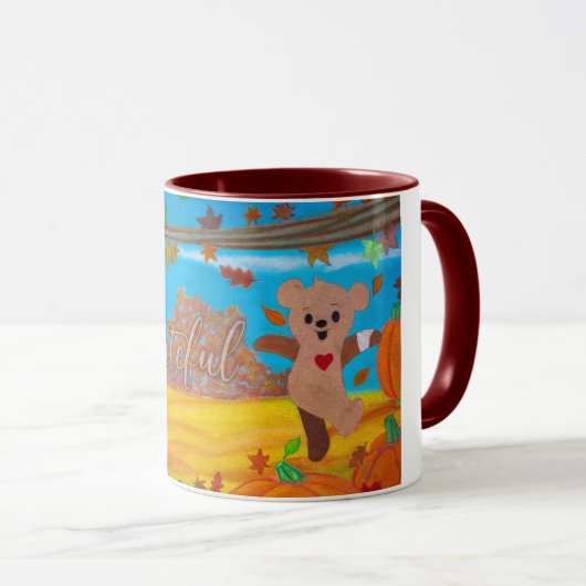 KinderenKunst voor CHOC - Choco's Herfst Fun Mok (Voorkant rechts)