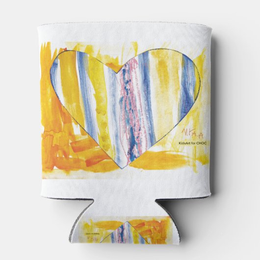 KinderenKunst voor CHOC - Groot hart Blikjeskoeler (Achterkant)