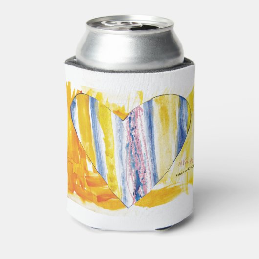 KinderenKunst voor CHOC - Groot hart Blikjeskoeler (Blikje Achterkant)