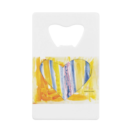 KinderenKunst voor CHOC - Groot hart Creditkaart Flessenopener (Voorkant)