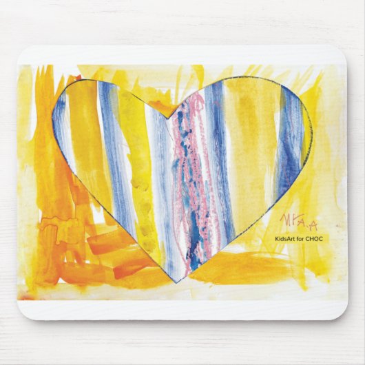 KinderenKunst voor CHOC - Groot hart Muismat (Voorkant)