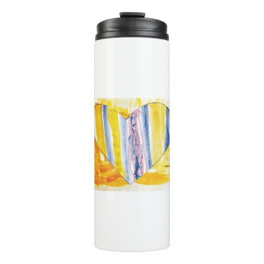 KinderenKunst voor CHOC - Groot hart Thermosbeker (Voorkant)