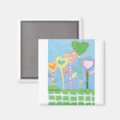 KinderenKunst voor CHOC - Harten met de omheining  Magneet (Voorkant / Achterkant)