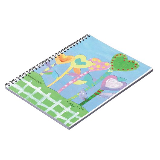 KinderenKunst voor CHOC - Harten met de omheining  Notitieboek (Linkerzijde)