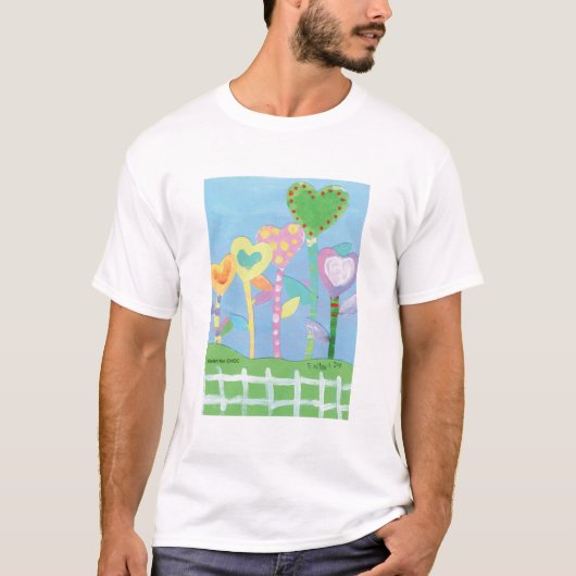 KinderenKunst voor CHOC - Harten met de omheining  T-shirt (Voorkant)