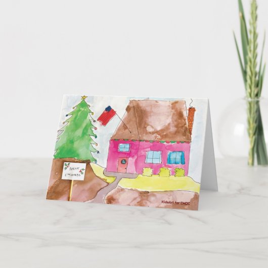 KinderenKunst voor CHOC - Thuis voor de Feestdagen Bedankkaart (Voorkant)