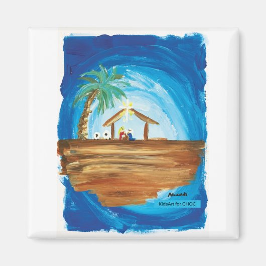 KinderenKunst voor Choc - Vrede op aarde Magneet (Voorkant)