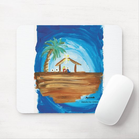 KinderenKunst voor Choc - Vrede op aarde Muismat (Met muis)