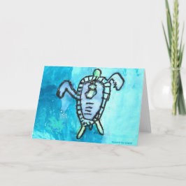 KinderenKunst voor CHOC - Zee schildpad Notitiekaartje