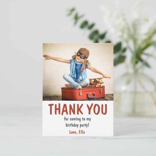 Kinderfeest Dank je wel Briefkaart (Staand voorkant)