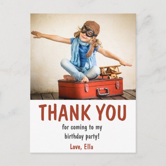 Kinderfeest Dank je wel Briefkaart (Voorkant)