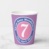 Kinderfeestdag feestdag met leeftijd papieren bekers (Voorkant)