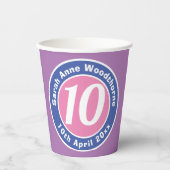 Kinderfeestdag feestdag met leeftijd papieren bekers (Voorkant)