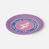 Kinderfeestdag feestdag met leeftijd papieren bordje (Gekanteld)