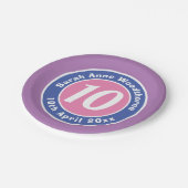 Kinderfeestdag feestdag met leeftijd papieren bordje (Gekanteld)