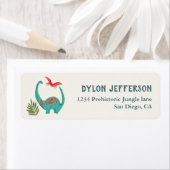 Kinderfeestje Dinosaur Etiket (Insitu)