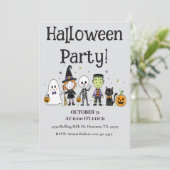 Kinderfeestje Halloween-feest Kaart (Staand voorkant)