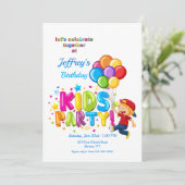 Kinderfeestje Kaart (Staand voorkant)