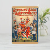 Kinderfeestje met een  clown kaart (Staand voorkant)