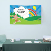 Kinderfeestje met vlieger vliegen spandoek (Beurs)