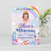 Kinderfeestje van regenboogmeisjes Gifts Kaart (Staand voorkant)