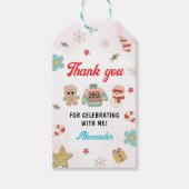 Kinderfeestje Winter Kerst 1e Verjaardag Cadeaulabel (Voorkant)