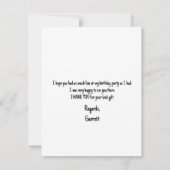 Kinderfeestje Zwart Wit Cavia Voetbal Bedankkaart (Achterkant)