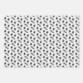 Kinderfeestje Zwart & Wit Voetbal Patroon Inpakpapier Vel (Voorkant 2)