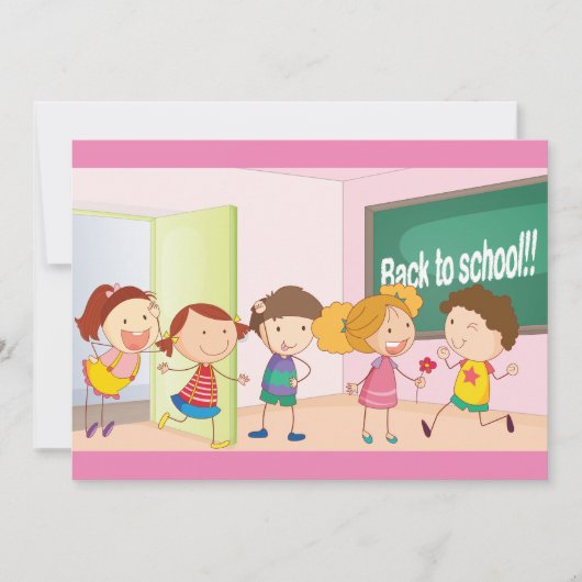 Kinderfeestjes op school Uitnodigingen (Voorkant)