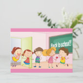 Kinderfeestjes op school Uitnodigingen (Staand voorkant)