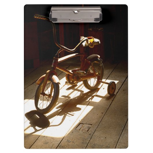 Kinderfiets bij de voormalige graanmolen klembord (Voorkant)
